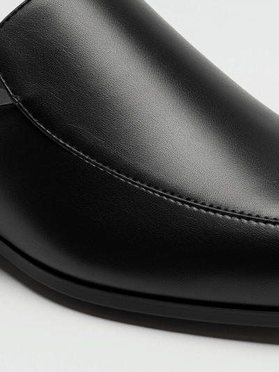 Black Leather Half-Shoe